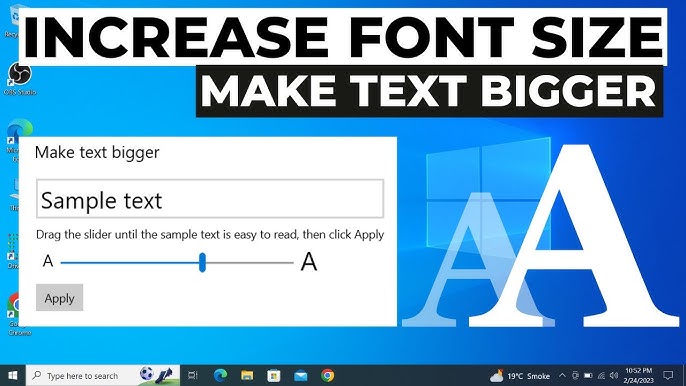 How to increase text size in 2026